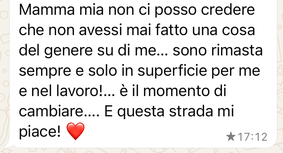 Messaggio di una studentessa dell'Academy